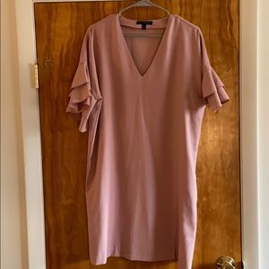 Banana Republic Pink Ruffle Sleeve Dress
